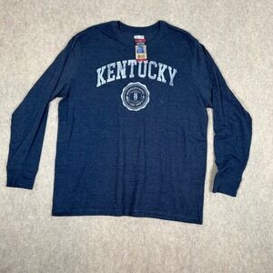 State of Mine‎ Long Sleeve Tee Mens XL Navy Kentucky State Seal Graphic NWT